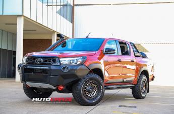 TOYOTA HILUX N80 RUGGED X ZOMBIE SATIN BLACK MACHINED BRONZE TINT